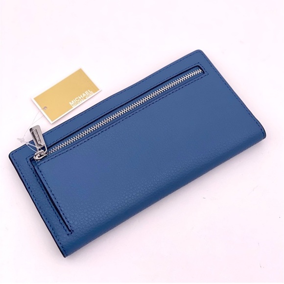 Michael Kors Reed Large Snap Bifold Wallet Denim Color - Picture 8 of 14